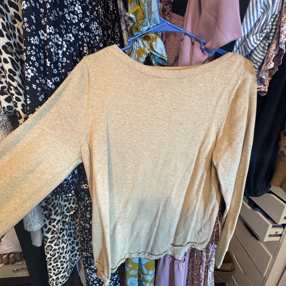 JEANNE PIERRE Cream Blouse with Full Sleeves
